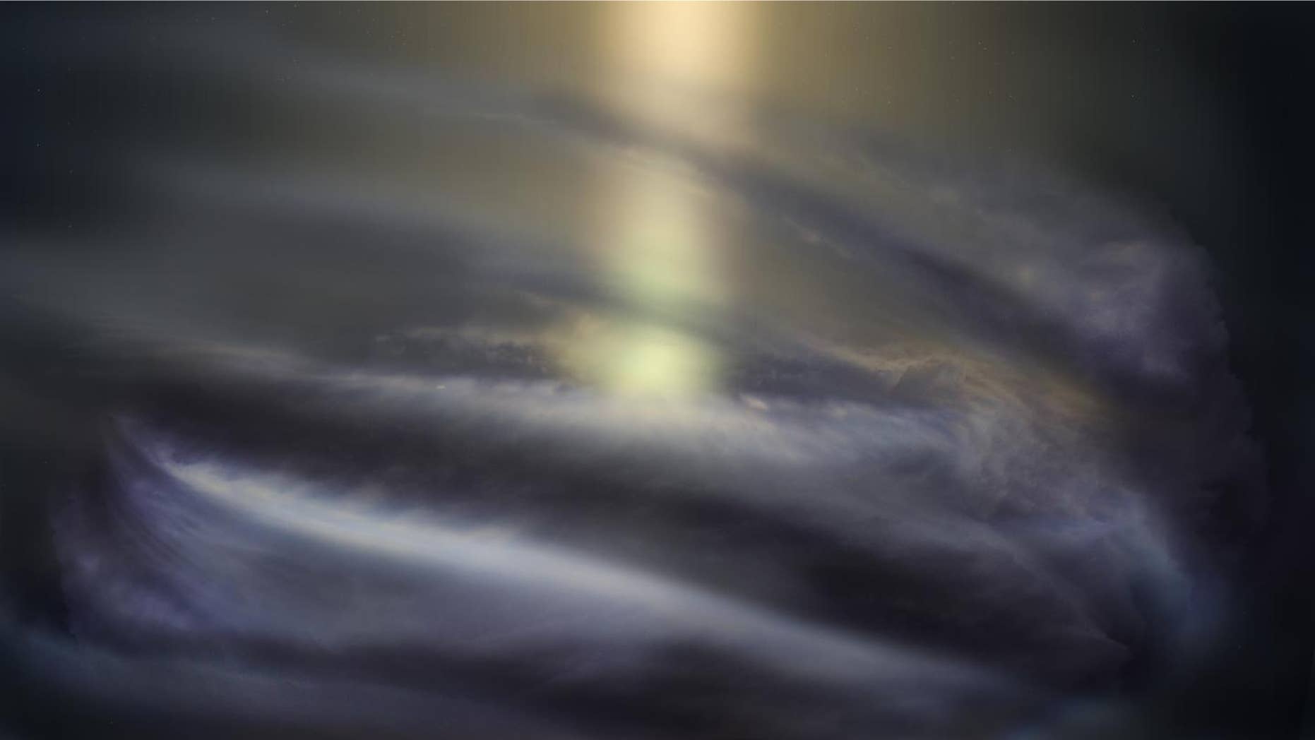 An artist's impression of a cool ring of hydrogen gas that circles around our supermassive black hole.