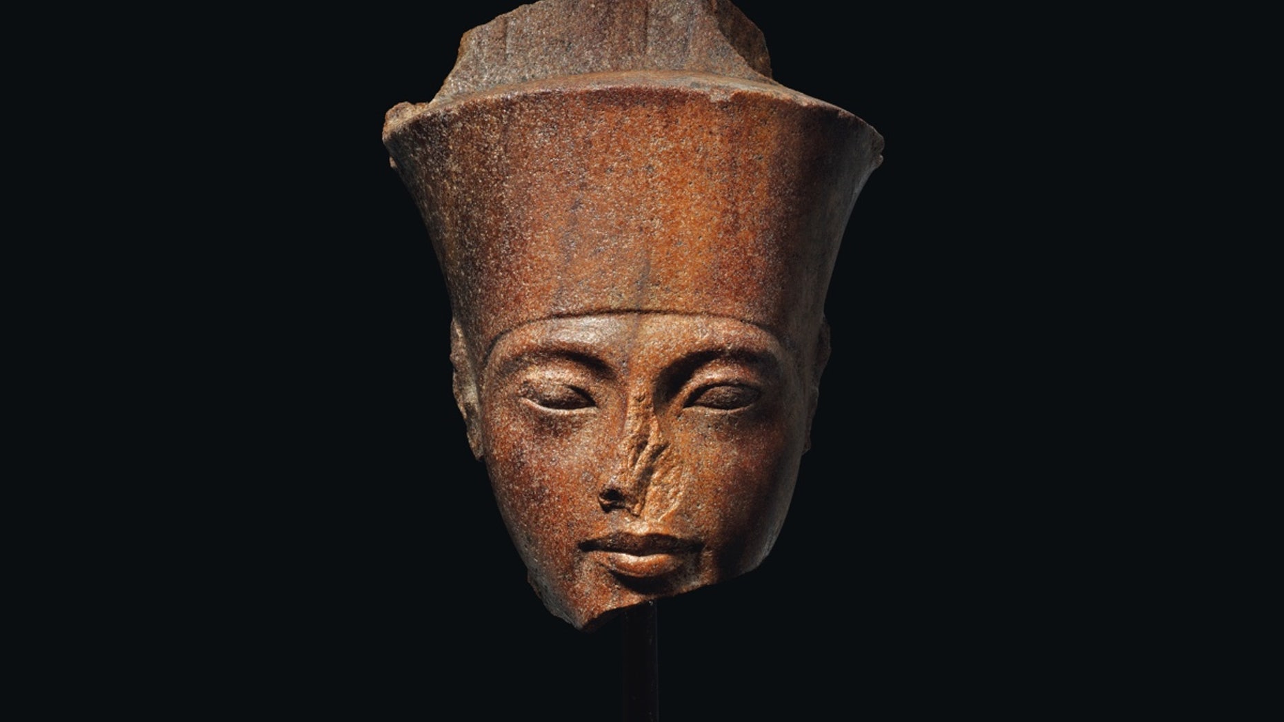This life-size ancient sculpture depicting the head of King Tut is set to be auctioned by Christie's on July 4.