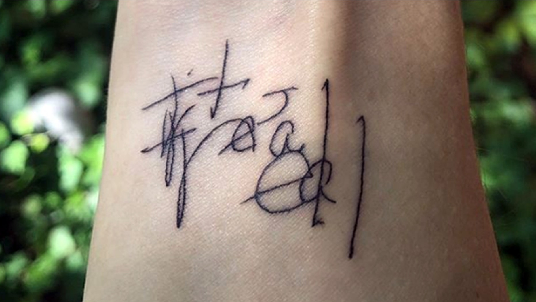 Madie Johnson got a tattoo of the first words her aunt wrote after coming back to life, saying she saw heaven.