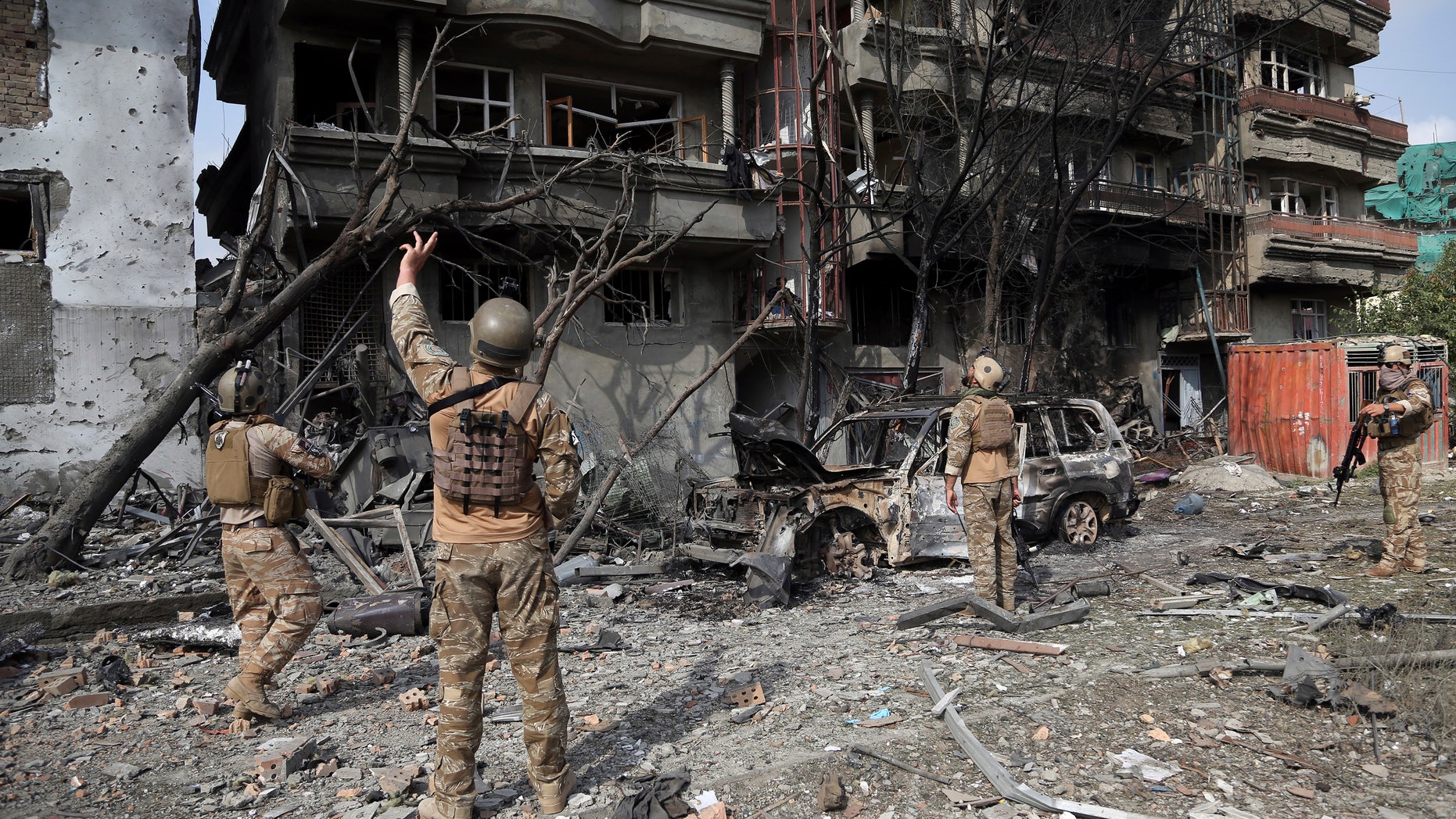July 29: A complex attack against the office of the president's running mate and a former chief of intelligence service Amrullah Saleh on Sunday in the capital Kabul, killed scores of people, an official said.