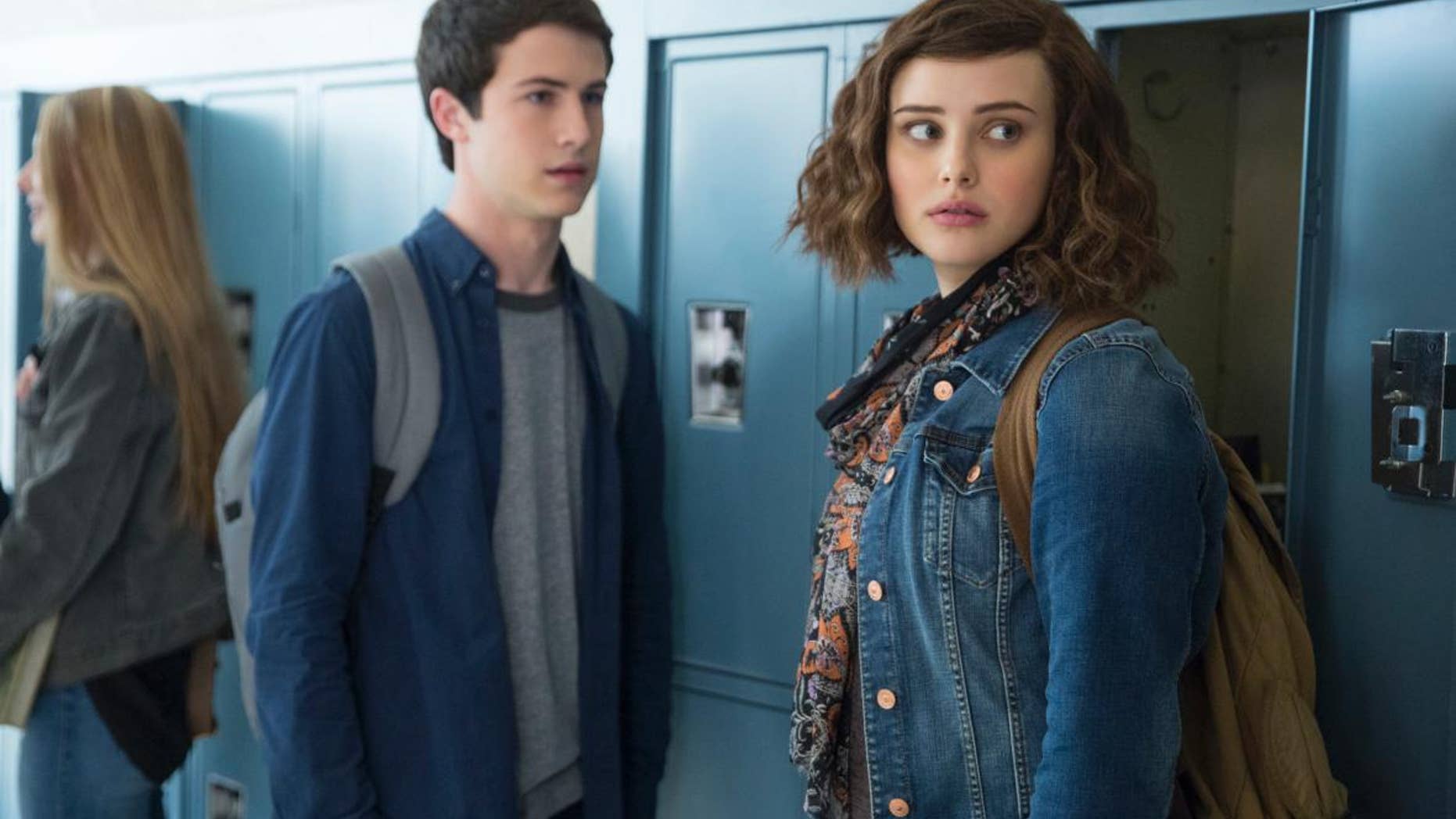 Actors Dylan Minnette and Katherine Langford seen in Netflix's "13 Reasons Why."