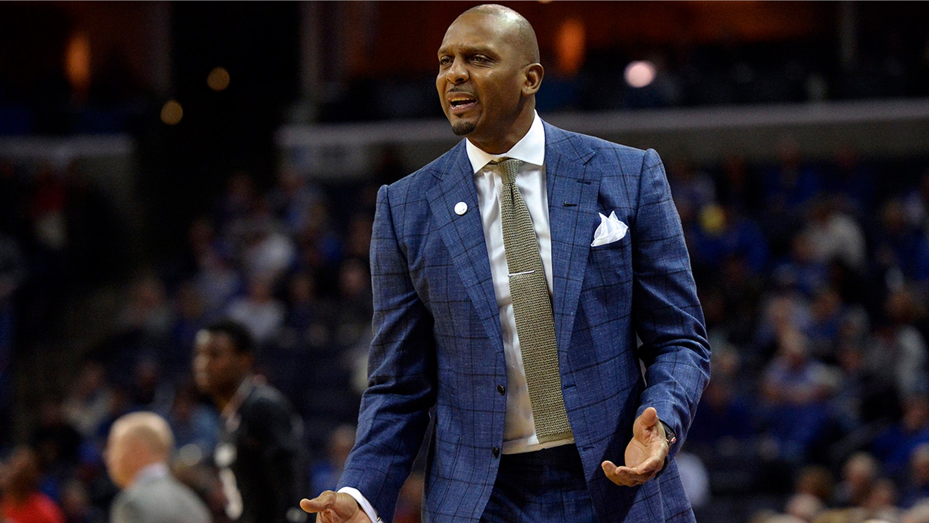 FILE - In this Feb. 7, 2019, file photo, Memphis head coach Penny Hardaway watches during an NCAA college basketball game against Cincinnati in Memphis, Tenn. Former NBA stars Hardaway and Jerry Stackhouse have taken on new challenges with both trying to revive a pair of struggling college basketball programs about 200 miles apart in Tennessee. (AP Photo/Brandon Dill, File)