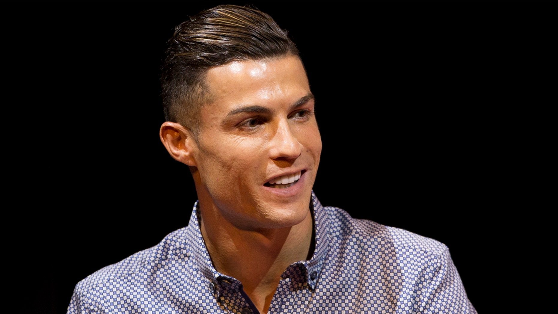 FILE - In this Monday, July 29, 2019 file photo Juventus soccer player Cristiano Ronaldo speaks in Madrid, Spain. (AP Photo/Paul White,File)