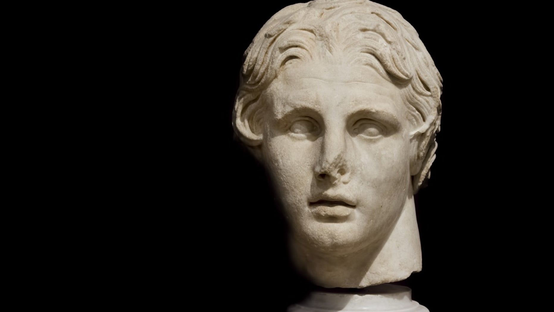 The bust of Alexander the Great at Istanbul Archeology Museum in Turkey.
