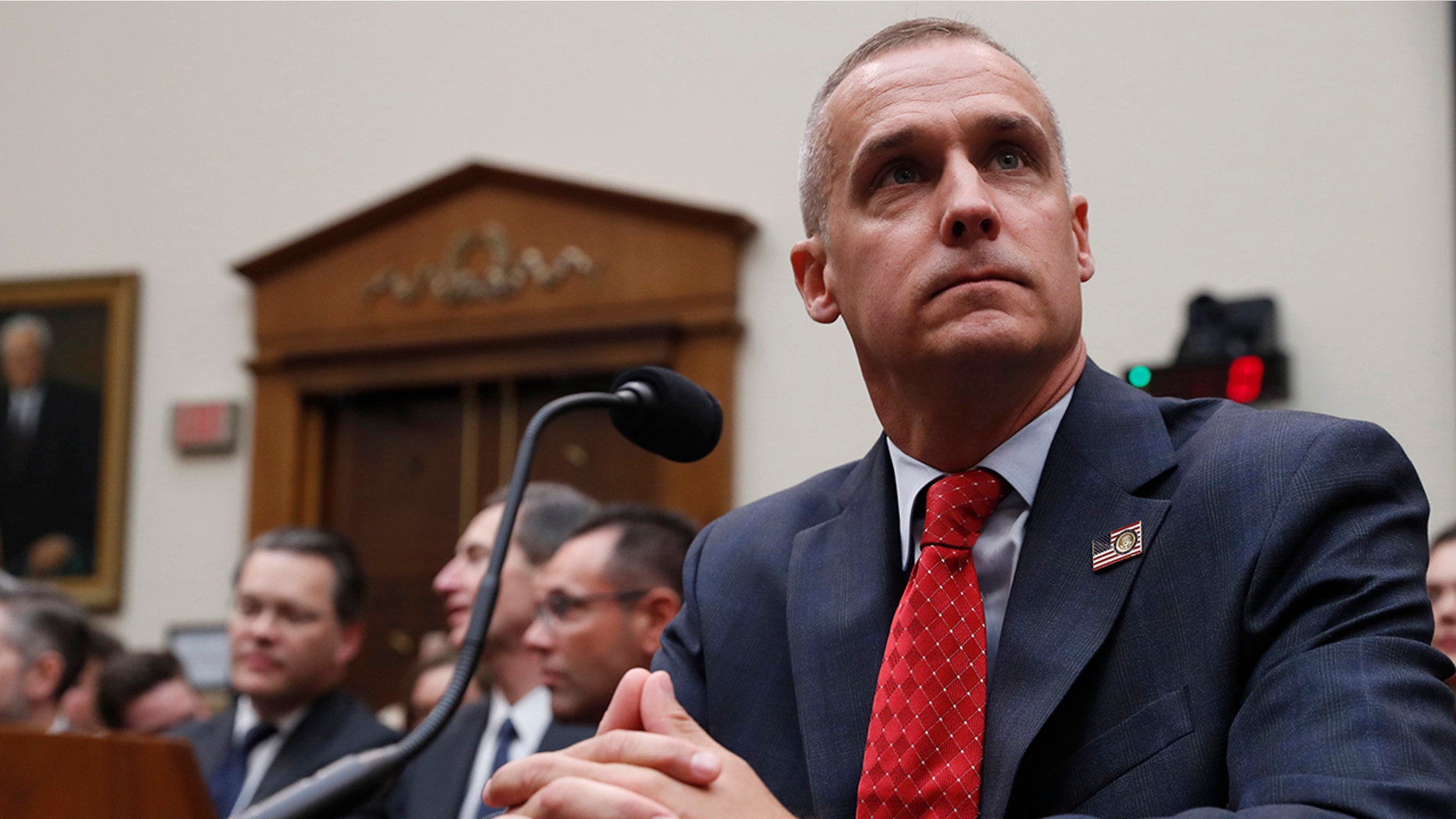 Corey Lewandowski, former campaign manager for President Donald Trump, arrives to testify to the House Judiciary Committee Tuesday, Sept. 17, 2019, in Washington. (AP Photo/Jacquelyn Martin)