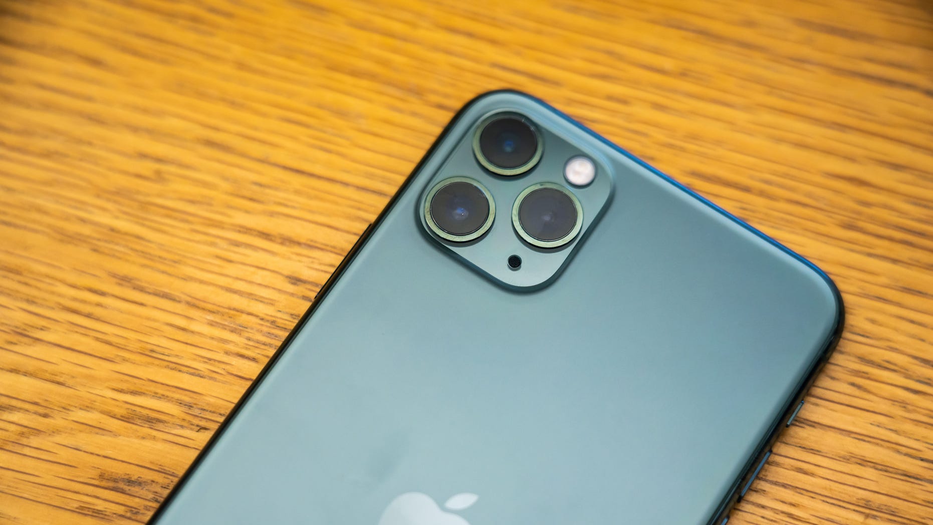 Apple's new iPhone 11 Pro-Max is seen above. (Photo by Alex Tai/SOPA images/light rocket via Getty Images)