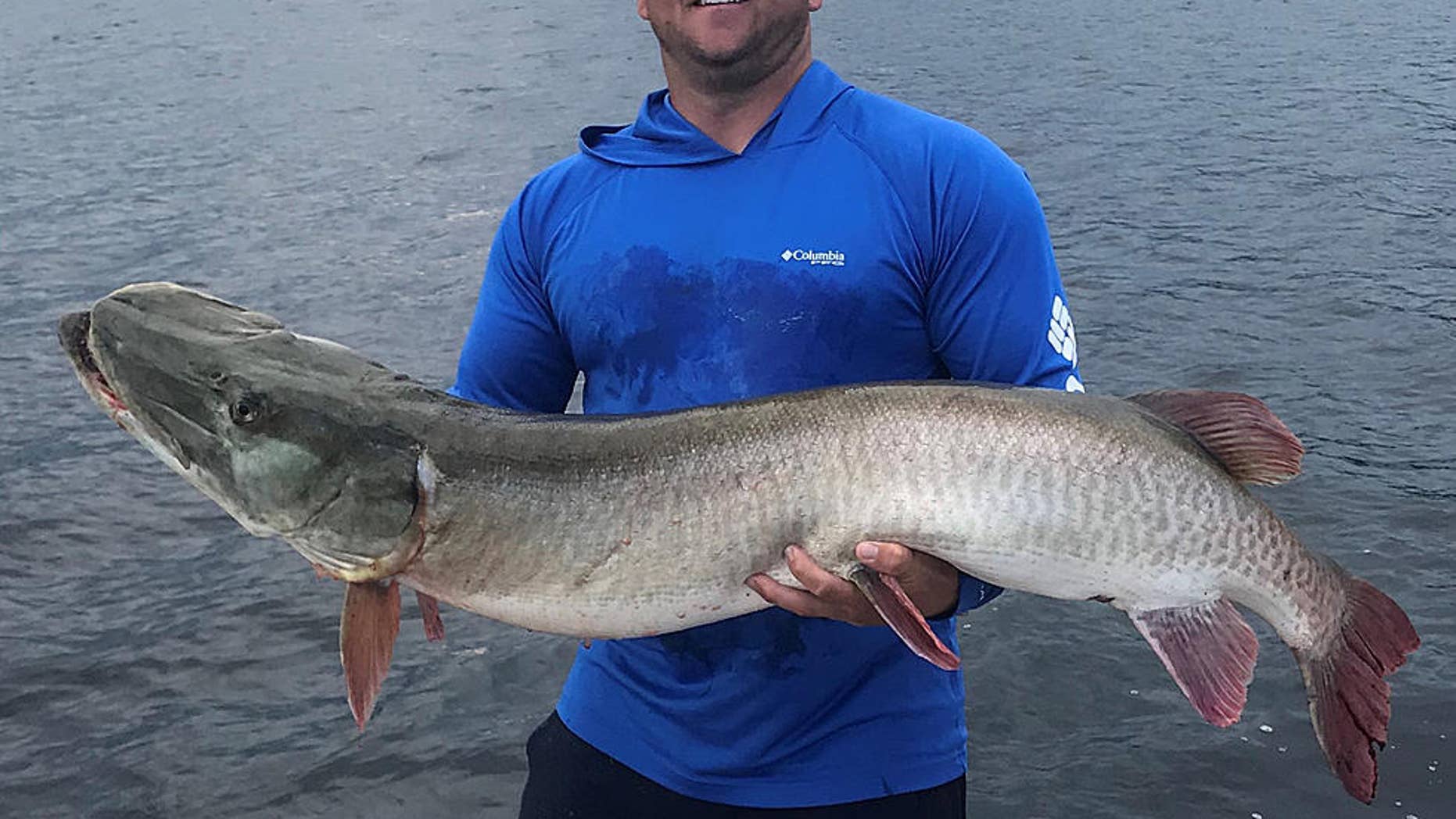 The record was set by Corey Kitzmann of Davenport, while he was fishing on Lake Vermillion while at his family’s cabin on August 6.