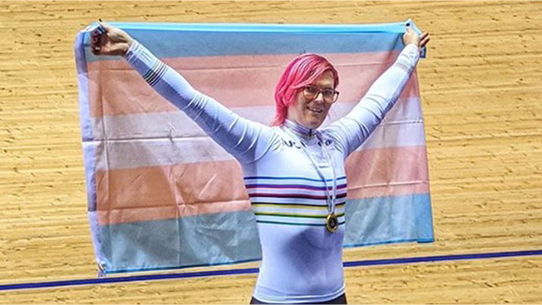 Transgender cyclist Rachel McKinnon after winning race. (Photo: Instagram/Rachel McKinnon)