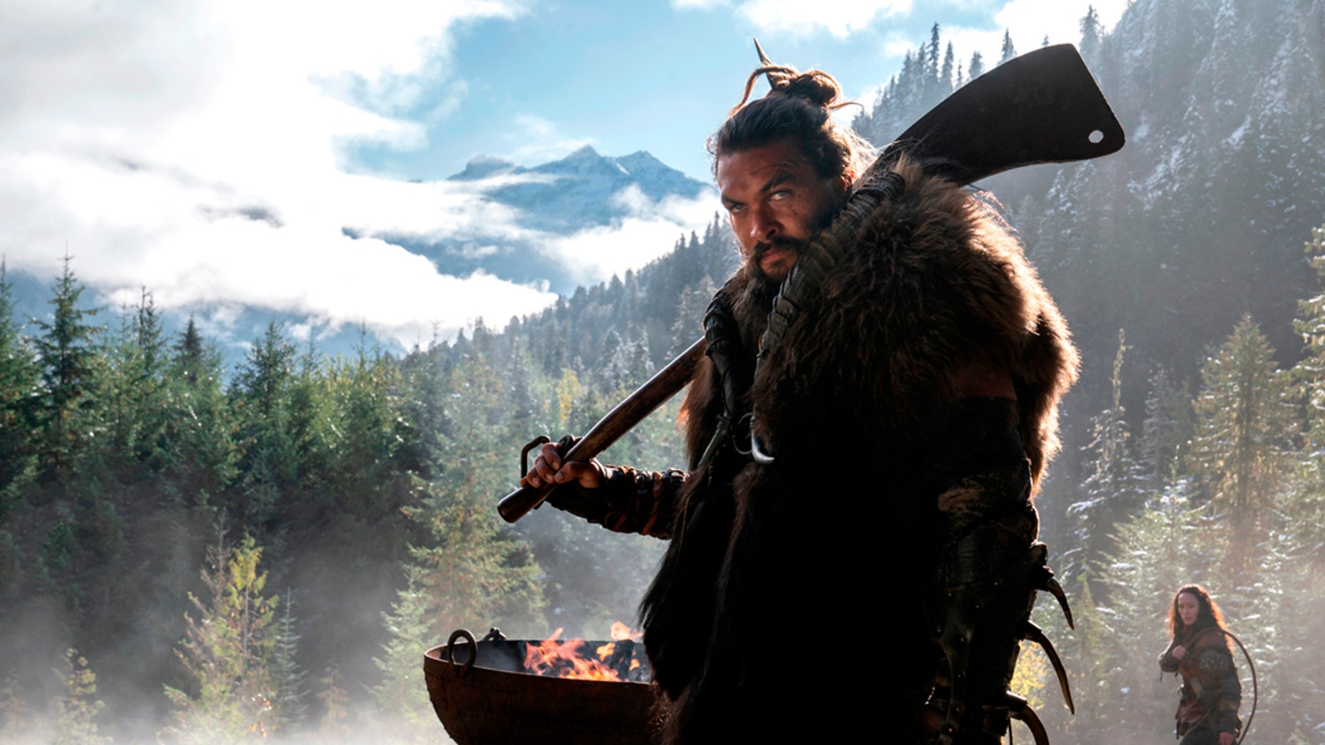 This image released by Apple TV Plus shows Jason Momoa in a scene from 