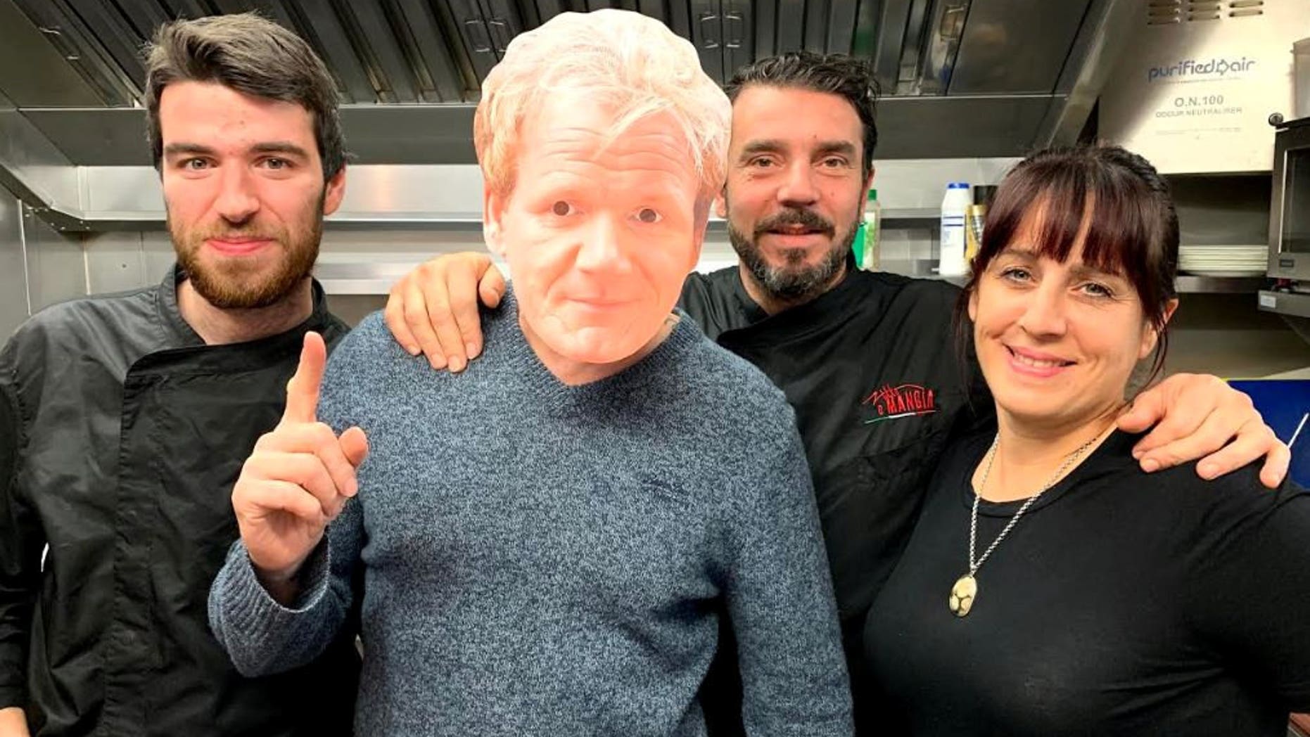 Owner Natasha Buchwald had received a call claiming to be from Ramsay's office - saying he was in town and wanted a meal at her Italian eatery.