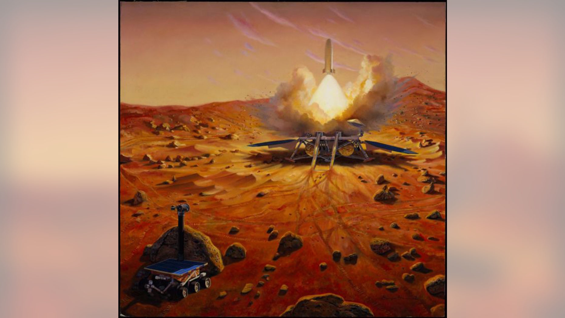 An artist's depiction of a Mars sample-return mission. (Image: © NASA/JPL)