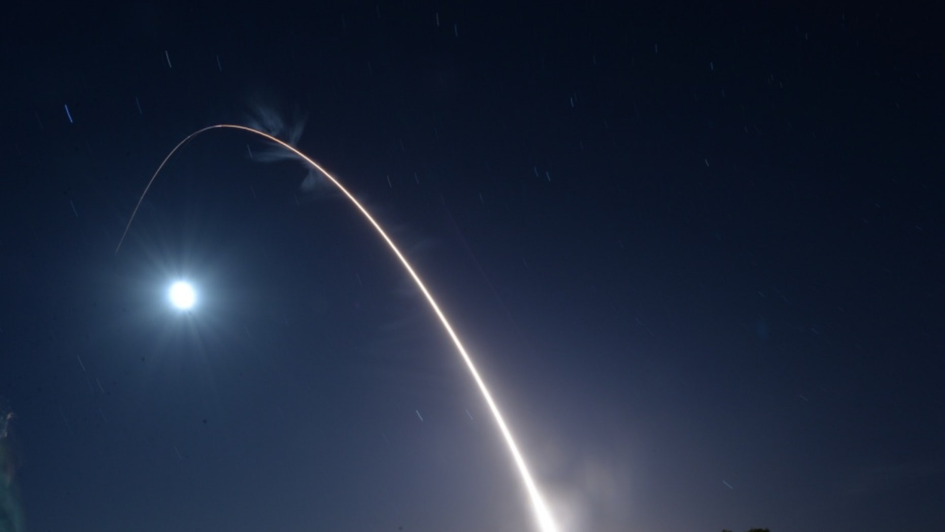 An unarmed U.S. Air Force Minuteman III intercontinental ballistic missile launches during an operational test May 3, 2017, at Vandenberg Air Force Base, Calif. - file photo.