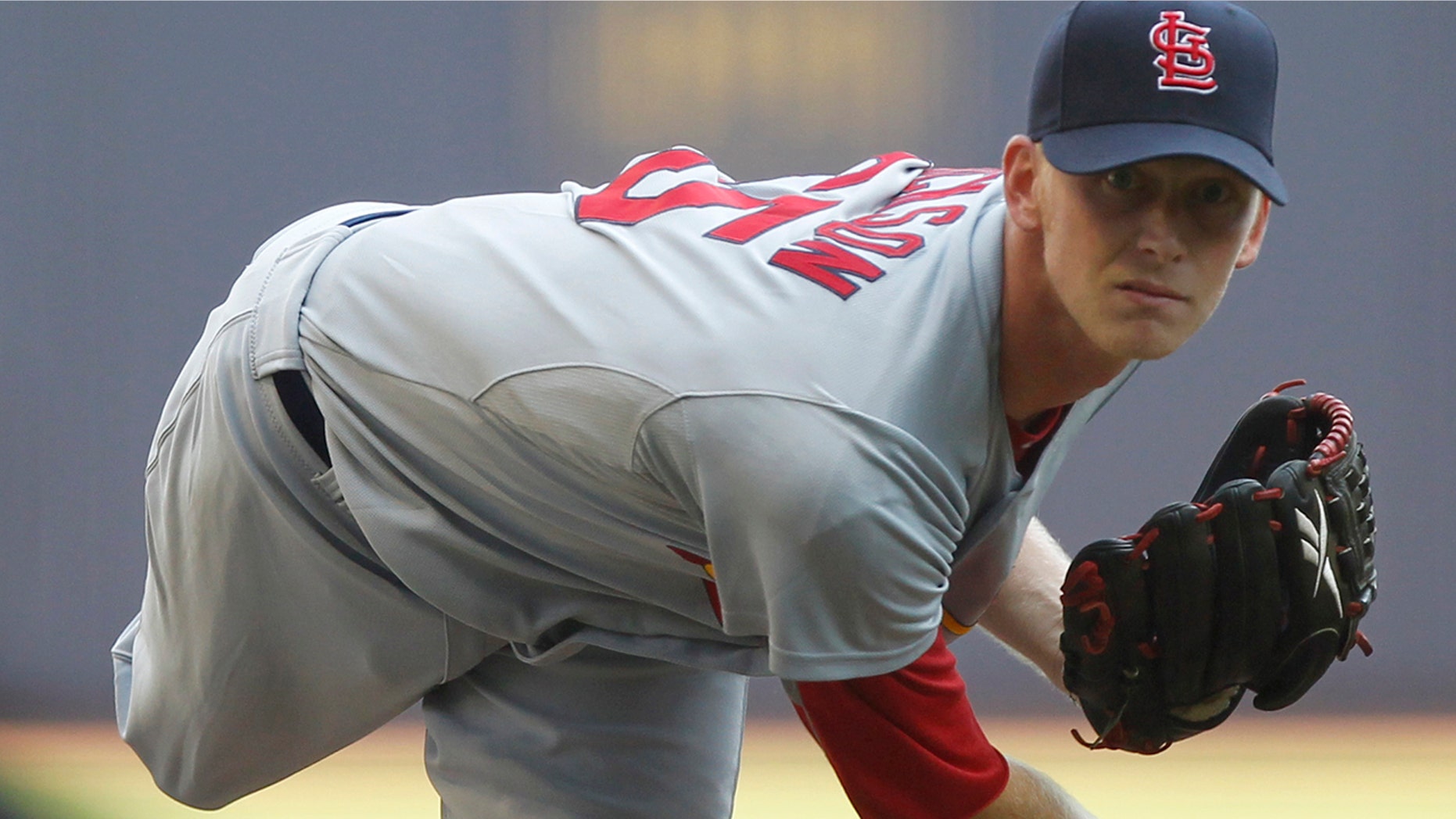 File-This Sept. 1, 2011, file photo shows St. Louis Cardinals pitcher Brandon Dickson throwing during the first inning of a baseball game against the Milwaukee Brewers, in Milwaukee. Dickson, the U.S. closer who blew a ninth-inning lead, threw his last major league pitch in 2012. (AP Photo/Jeffrey Phelps, File)