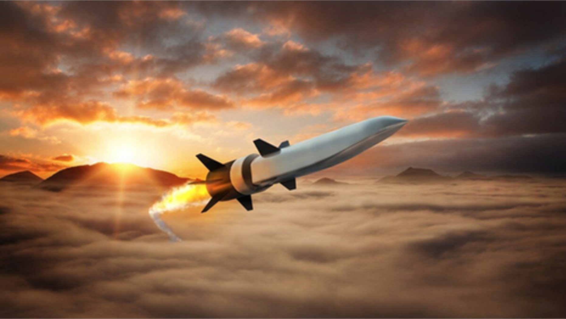 Artist's impression of the hypersonic weapon.