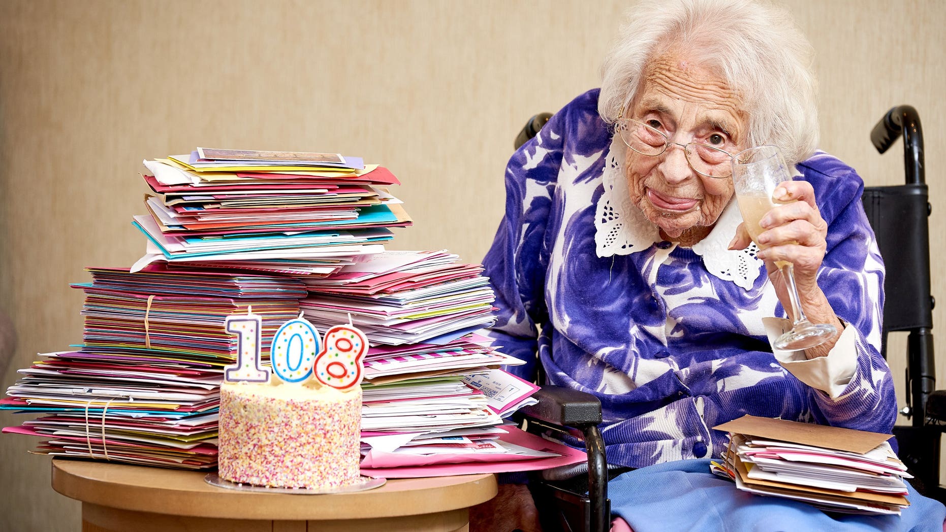 Dorothy Flowers, who turned 108 on Oct. 22, credits her century-plus longevity to tippling Champagne, according to her caretaker.