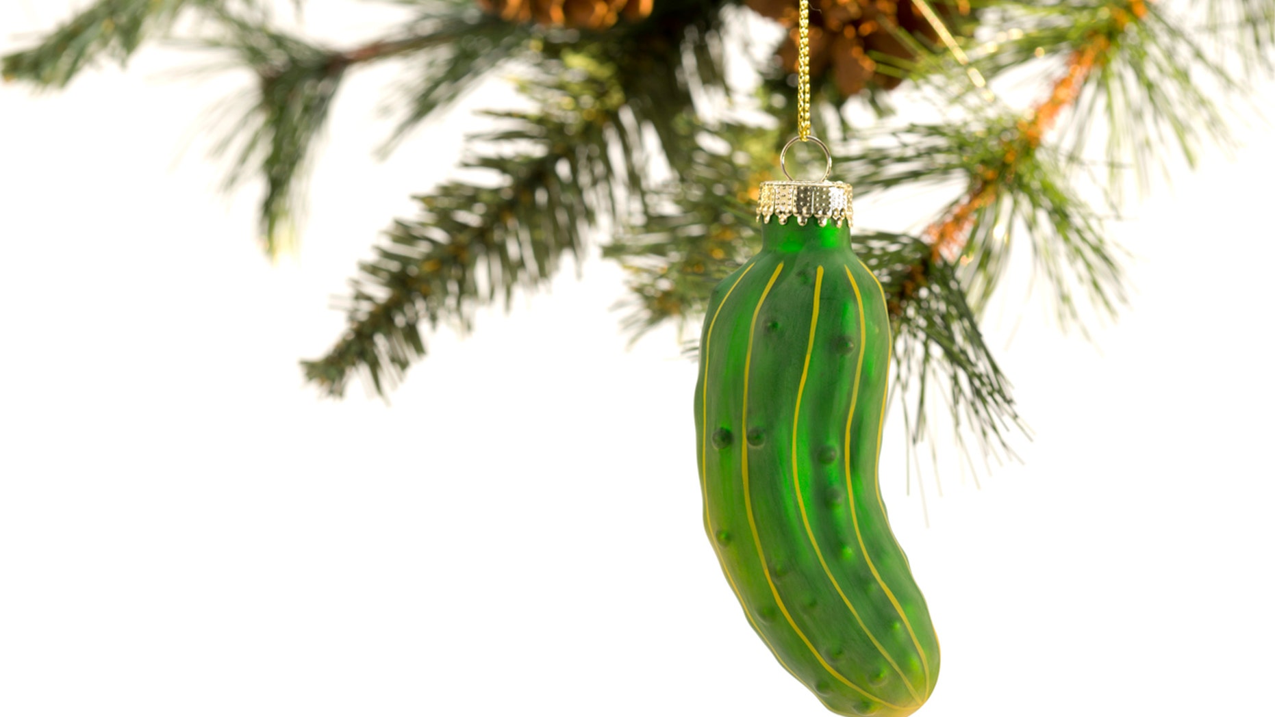 Traditional last ornament on the Christmas tree and hidden among the branches. The first to find it on Christmas Day receives an extra gift!