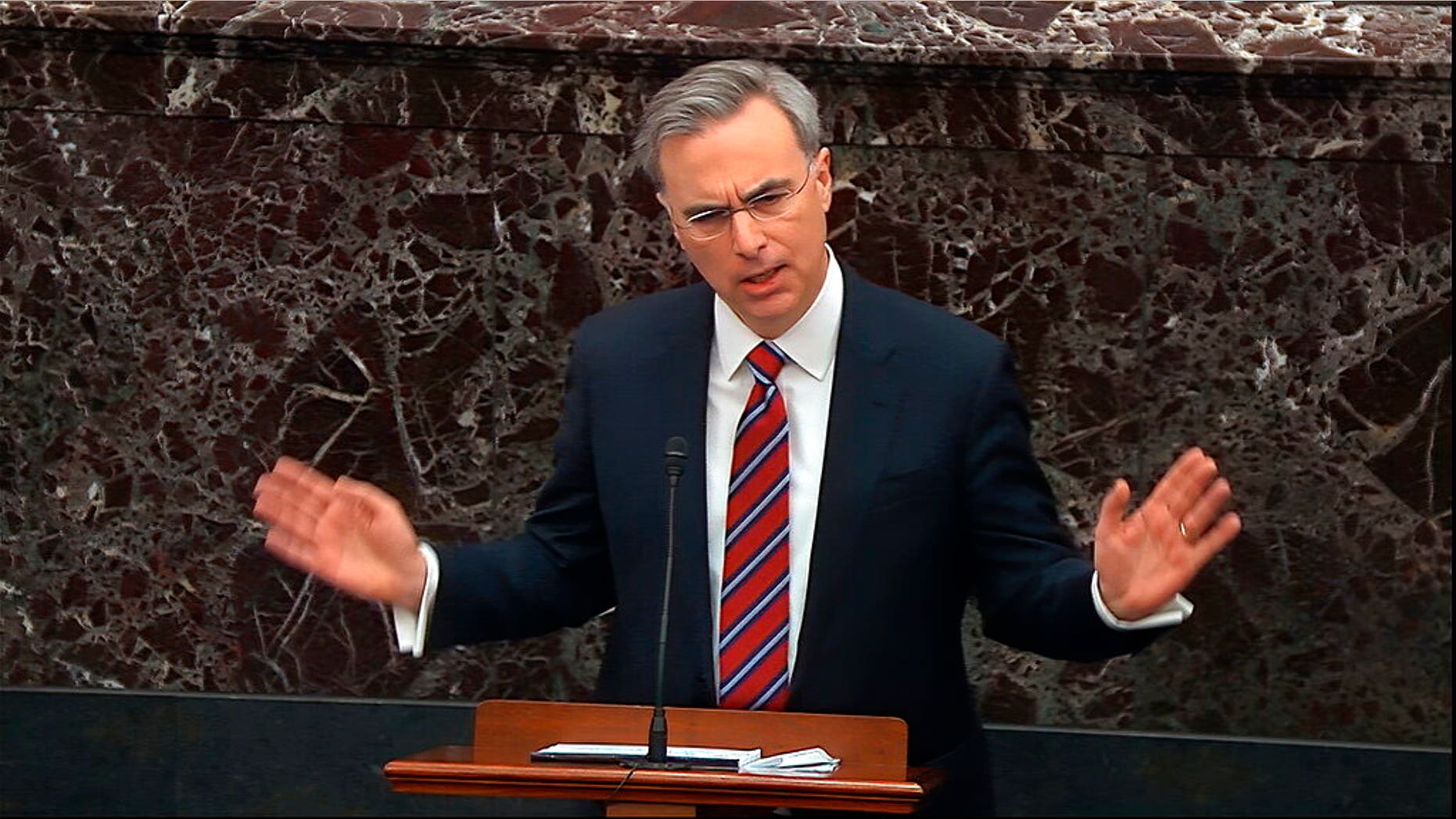 White House counsel Pat Cipollone. (Senate Television via AP)