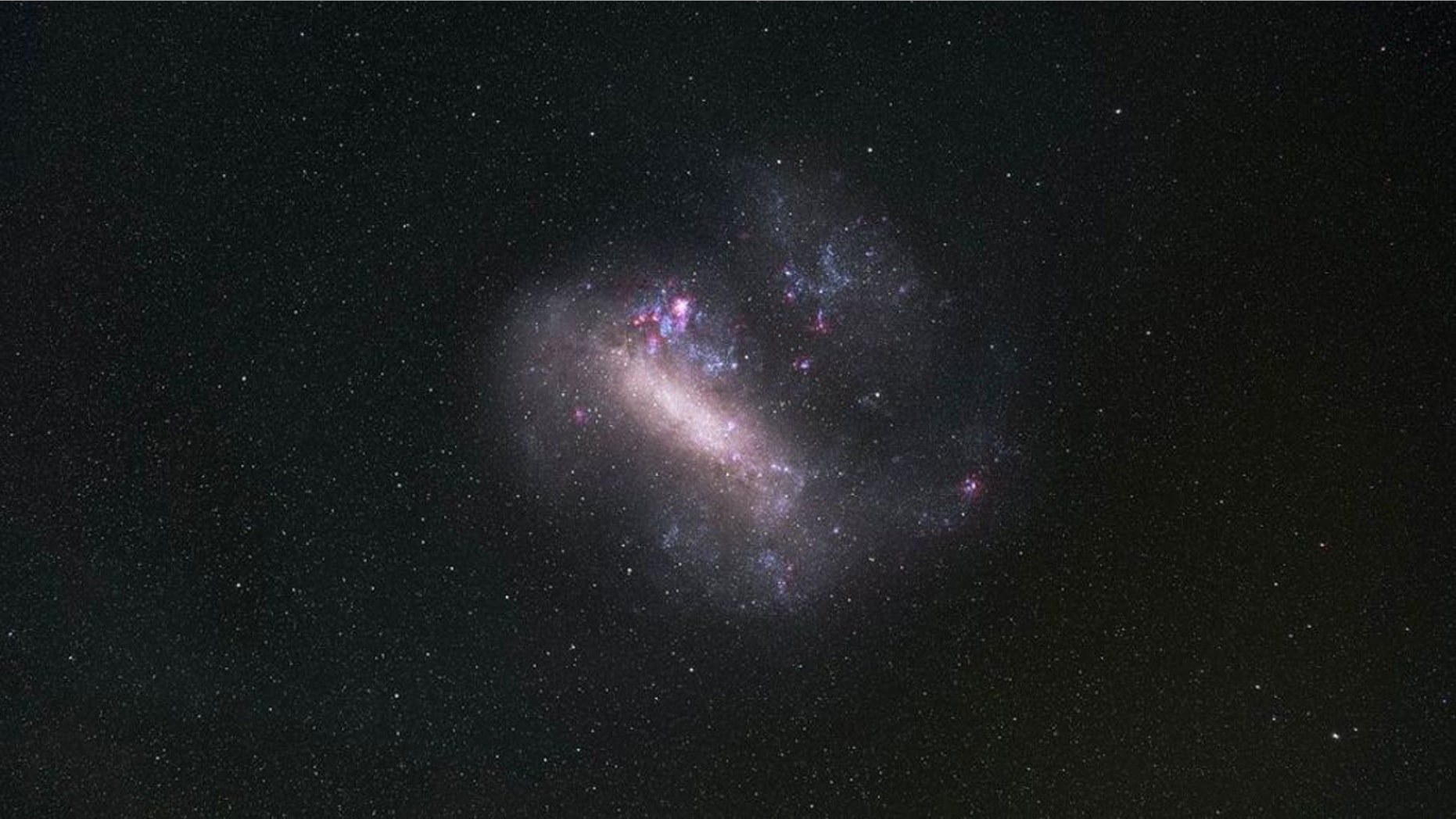 The Large Magellanic Cloud (LMC), one of the Milky Way's closest galactic neighbors, gets a close-up in this image from the European Southern Observatory's La Silla Observatory. (Credit: Zdeněk Bardon/ESO)