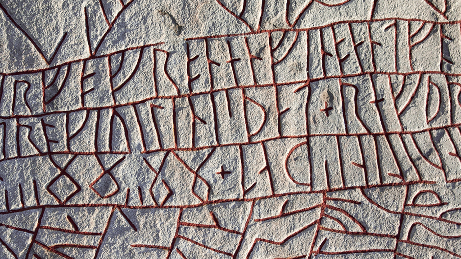 Runes at the famous Rök runestone, Sweden, telling a story about the Vikings and the loss of a son. (Credit: iStock)