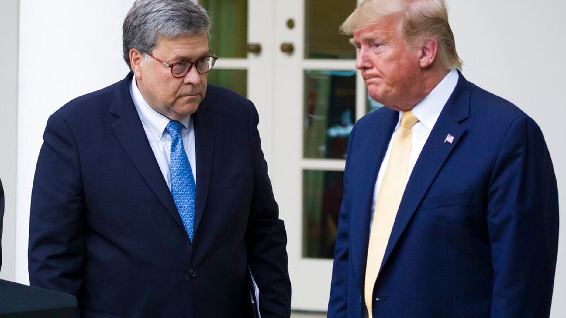 Attorney General William Barr and President Trump (AP Photo/Alex Brandon, File)