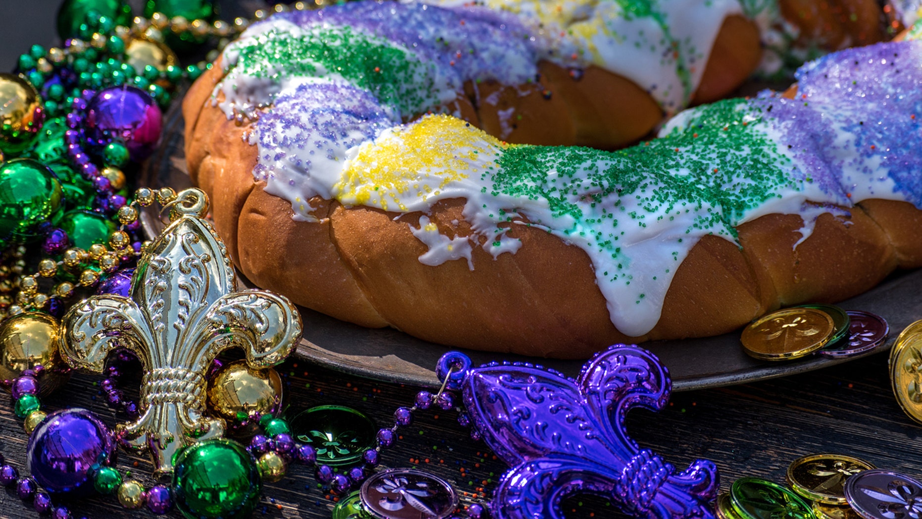 What exactly is the tri-colored confection that makes an appearance at Mardi Gras celebrations across the country?