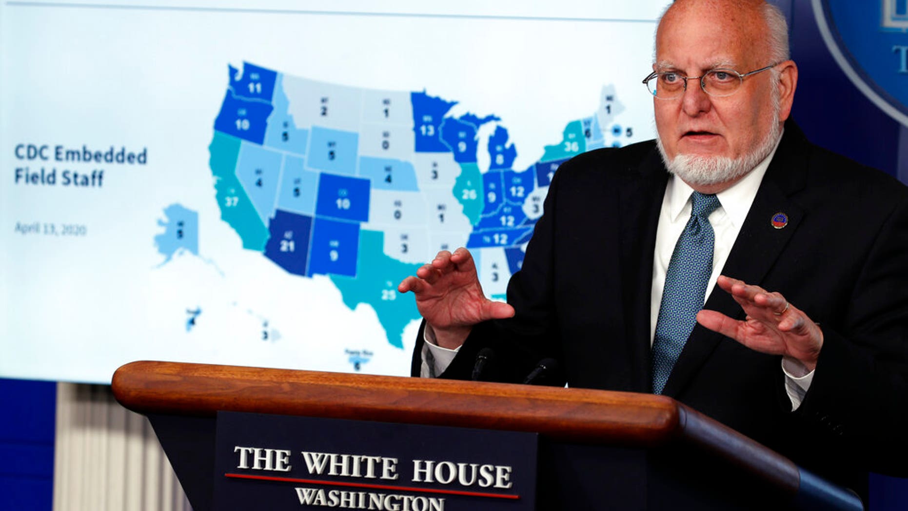 Dr. Robert Redfield, director of the Centers for Disease Control and Prevention. (AP Photo/Alex Brandon)