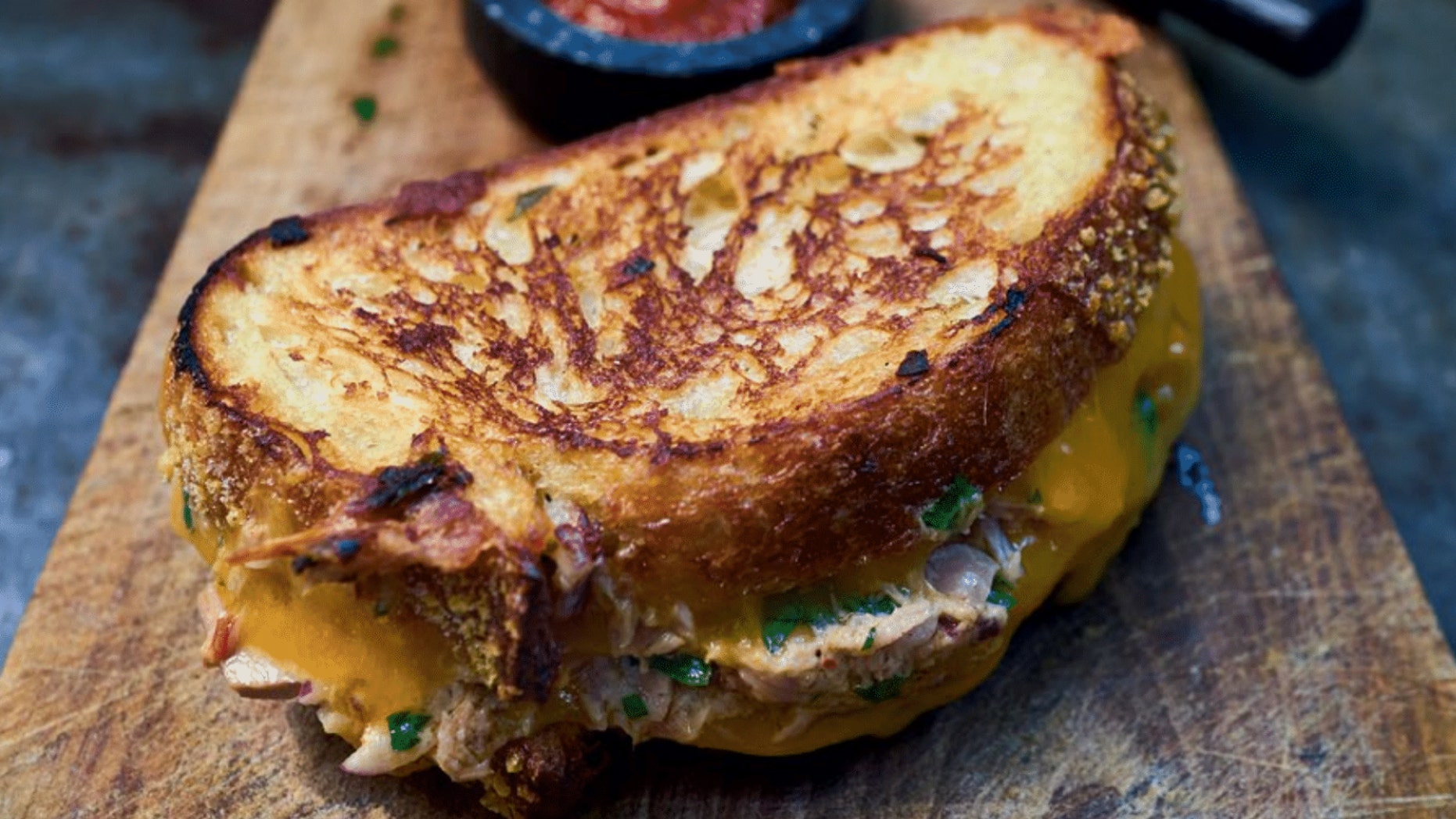 “This seemingly simple toasted sandwich with tuna and lots of cheese is a real American classic,” writes Bart Van Olphen in his 