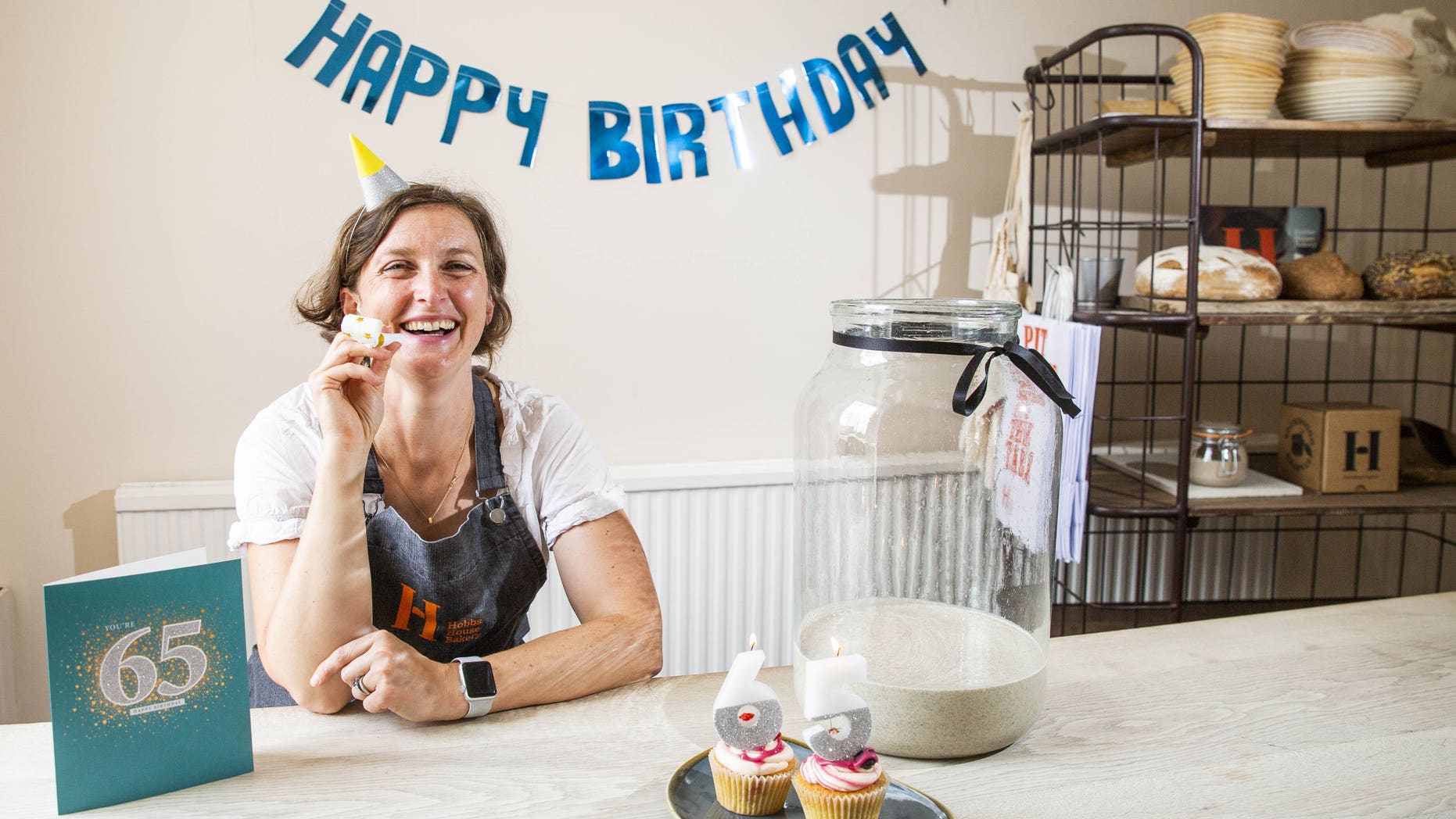 Anna Herbert at Hobbs House Bakery threw a party for their 65-year-old Sourdough starer.