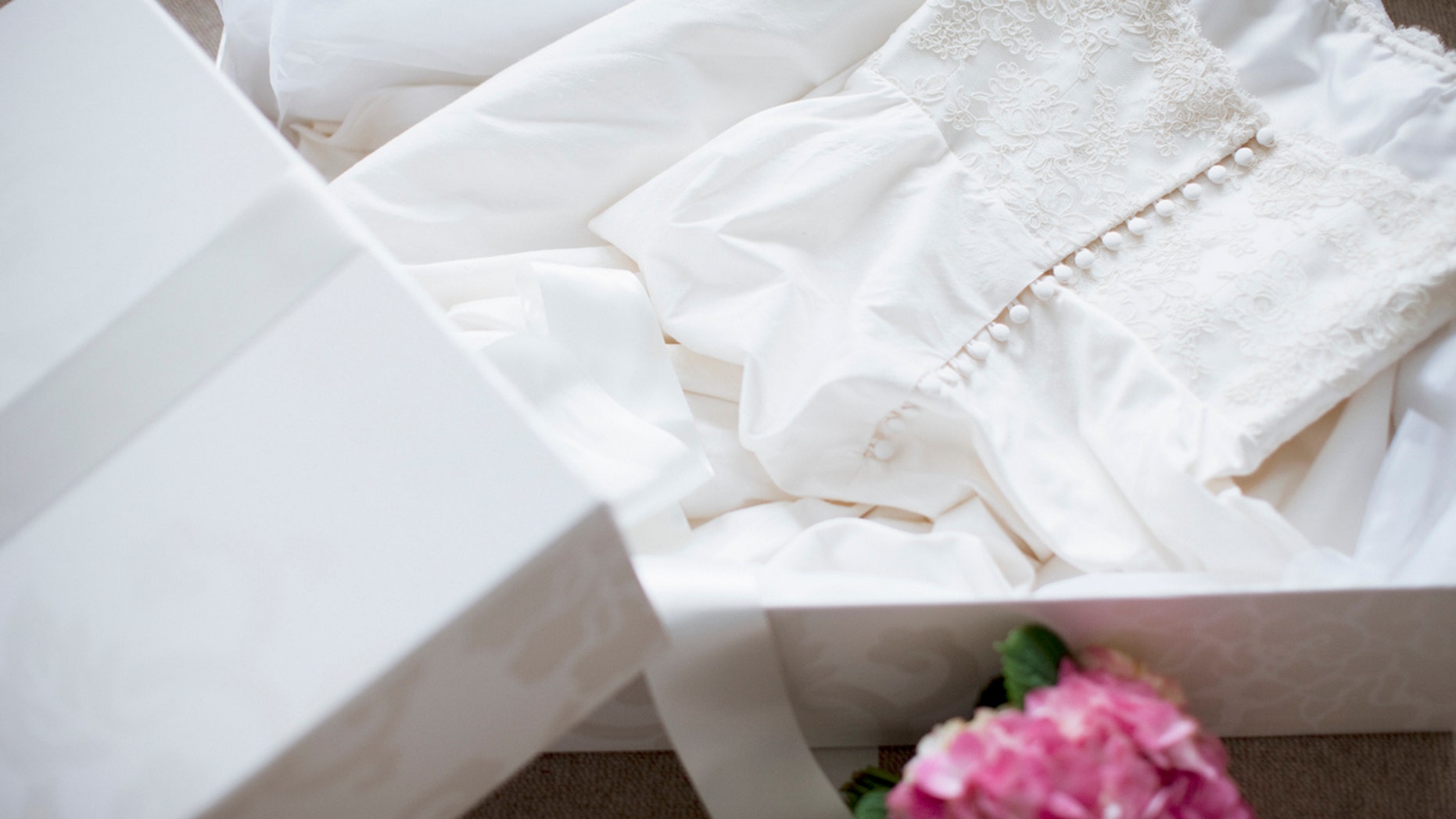 The bride realized her mistake...after the company pointed it out.