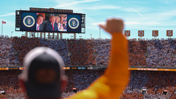 Neyland Stadium erupts in cheers as Trump arrives for Tennessee-Texas showdown - Fox News