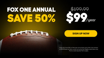 Stream the year’s biggest moments in sports LIVE on FOX One. Catch the NFL on FOX, college football, and more. Save 50% with this limited-time offer: just $99 for one year. - Fox News