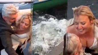Bride keeps smiling after wedding photos take a shocking turn - Fox News