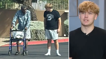 Teen takes shoes off his feet to help elderly man struggling to walk in Arizona - Fox News