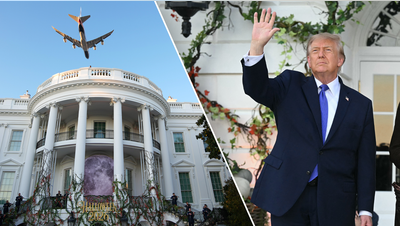 AF1 flies directly over Trump during White House Halloween event - Fox News