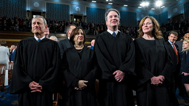 4 justices attend Trump's speech after SCOTUS strikes down president's tariffs