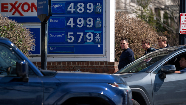 US gas prices rose 30% since war on Iran started, now nearing $4 a gallon