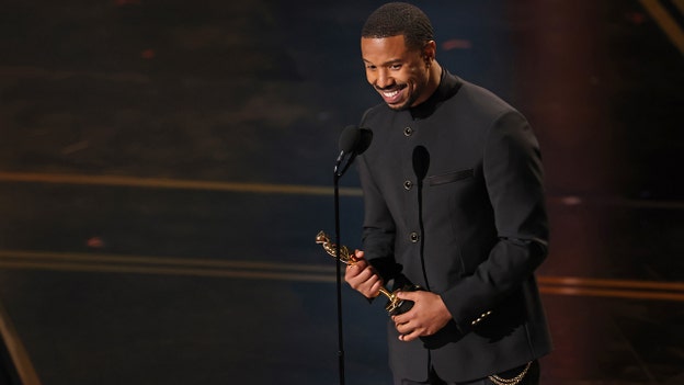 Michael B. Jordan says 'God is good' after best actor win