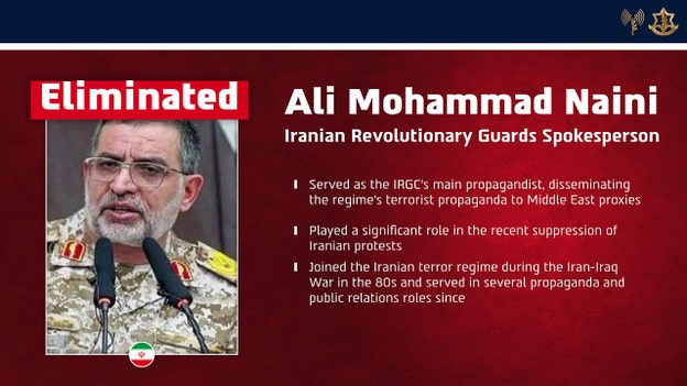 IDF confirms eliminating Iranian Revolutionary Guards Corp spokesperson: 'Main propagandist'