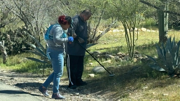Metal detector sweeps at Nancy Guthrie’s front yard as family gets car back