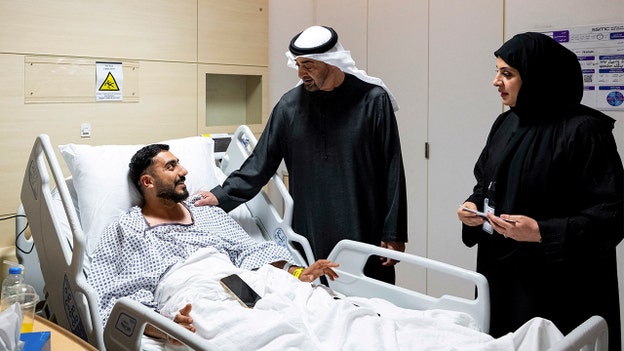 UAE president says 'we are in a time of war' while meeting civilians wounded in Iranian strikes