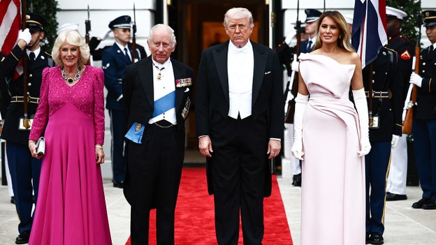 Melania wears Dior, Queen Camilla in historic jewels at state dinner