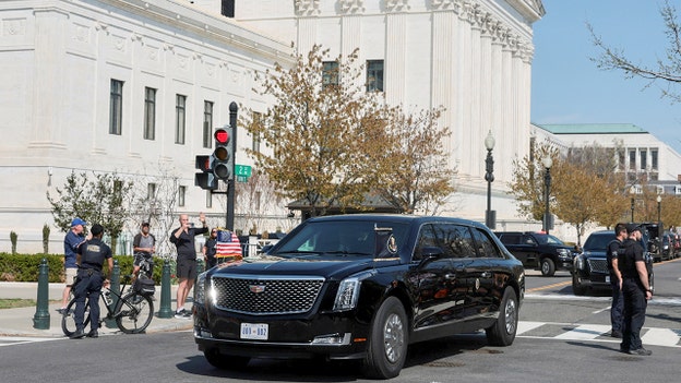 Trump departs Supreme Court during ACLU arguments
