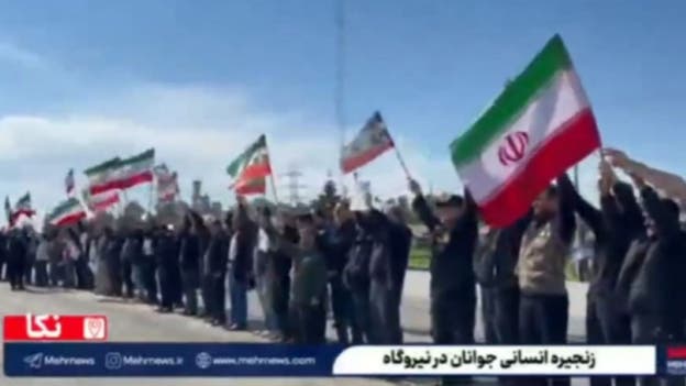 Iranian state media film human chain around power plant amid Trump threats