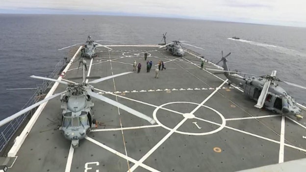NASA Administrator Jared Isaacman arrives at USS John P. Murtha before splashdown