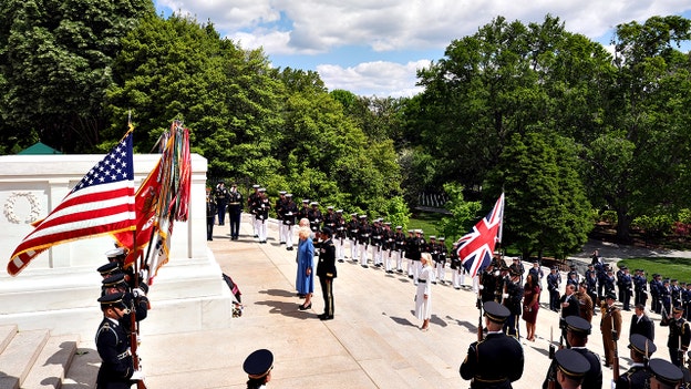 King Charles, Queen Camilla attend wreath laying ceremony at Arlington National Cemetery