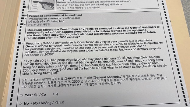 Here’s how the Virginia redistricting referendum appears on ballots
