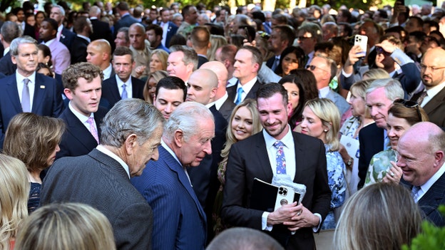 King Charles, Camilla attend DC garden party