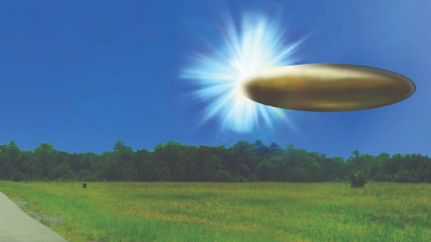 FBI graphic shows 2023 eyewitness account of football-shaped UFO 'materializing' from light in sky
