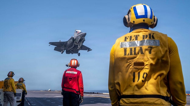 CENTCOM showcases Marine Corps fighter jet landing on USS Tripoli