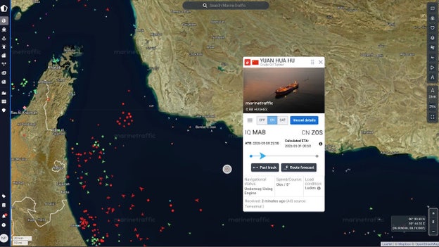 China getting oil out of Strait of Hormuz before Trump-Xi summit